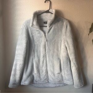 Women's Cozy Fleece Jacket - Light blue